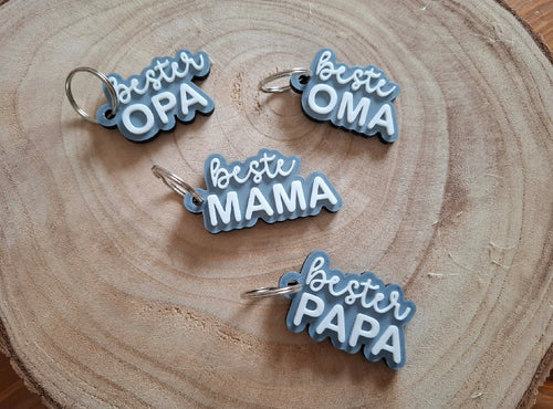 "3D-gedruckter Familien Schlüsselanhänger mit Herz-Design als Geschenk"