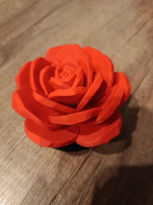 Handgefertigte 3D-Druck Rose, Detailansicht der Blütenblätter
